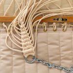 Large Quilted Sunbrella Fabric Hammock - Antique Beige