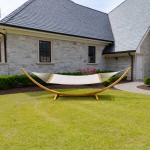 Large Quilted Sunbrella Fabric Hammock - Antique Beige