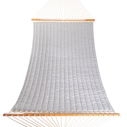 Large Quilted Sunbrella Fabric Hammock - Canvas Granite