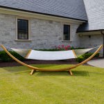 Large Quilted Sunbrella Fabric Hammock - Canvas Granite