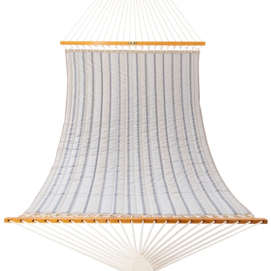 Large Quilted Sunbrella Fabric Hammock - Cove Pebble