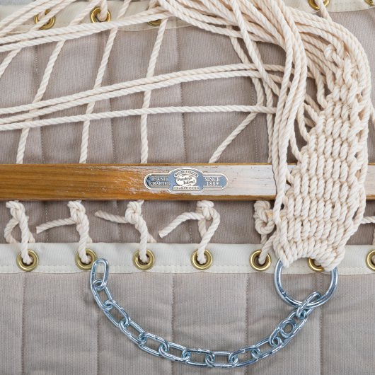 Large Quilted Sunbrella Fabric Hammock - Spectrum Sand