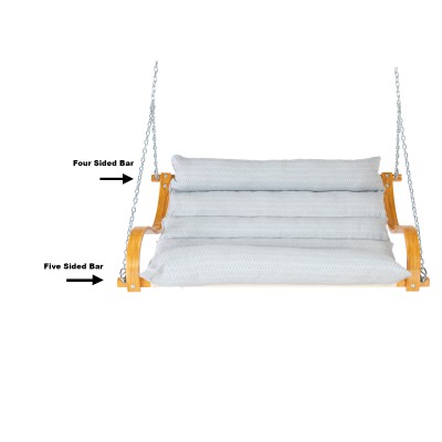 Replacement Top or Bottom Bar Support for 60 in. Deluxe Cushion Double Swing