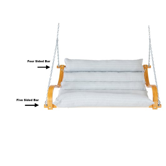 Replacement Top or Bottom Bar Support for 60 in. Deluxe Cushion Double Swing