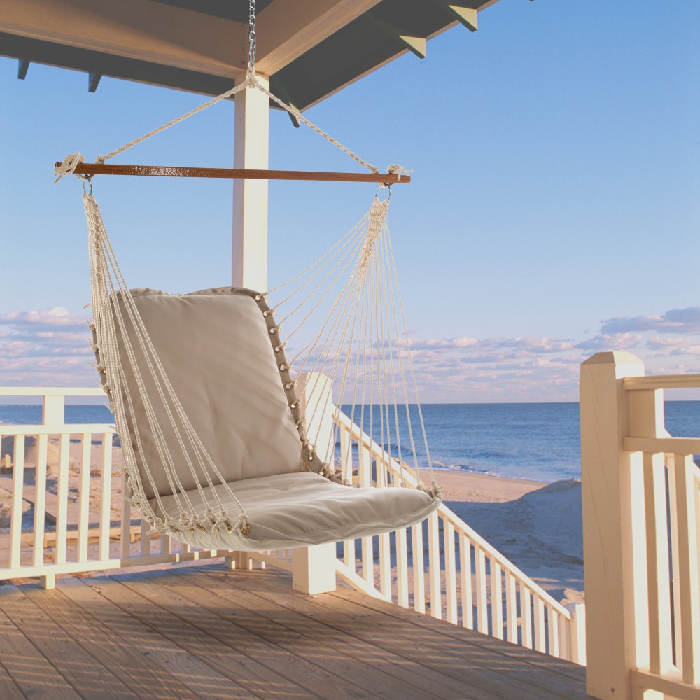 Sunbrella Cushioned Single Swing - Antique Beige