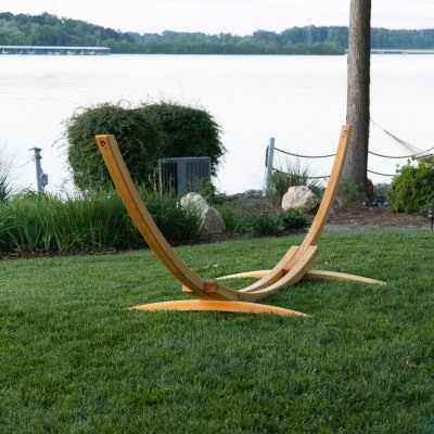 ROMAN ARC® 4-Ply Cypress 15 ft. Wood Hammock Stand