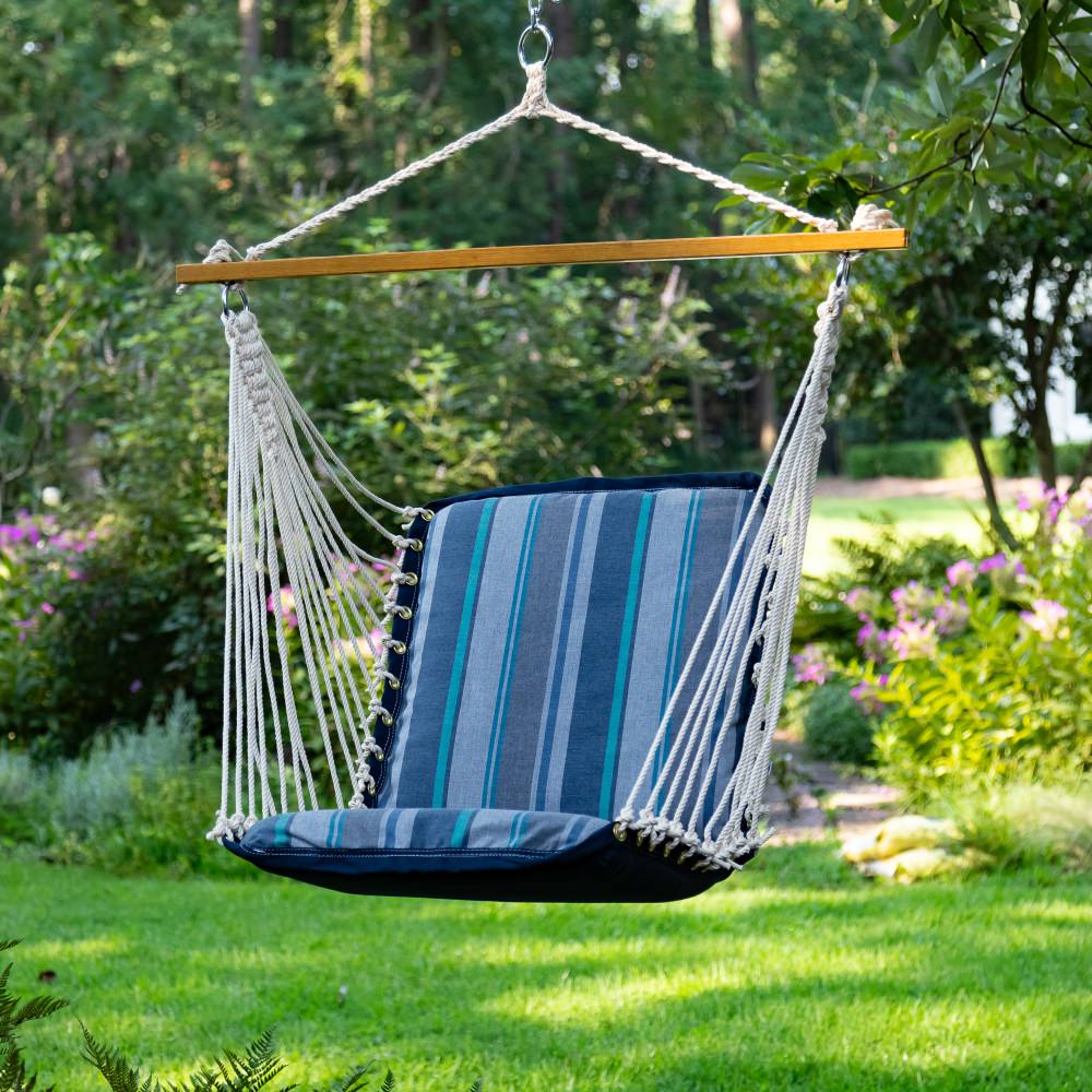 Sunbrella Cushioned Single Swing - Trusted Coast