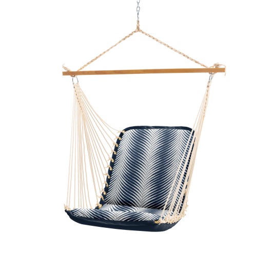 Sunbrella Single Cushion Swing - Clock Out Indigo