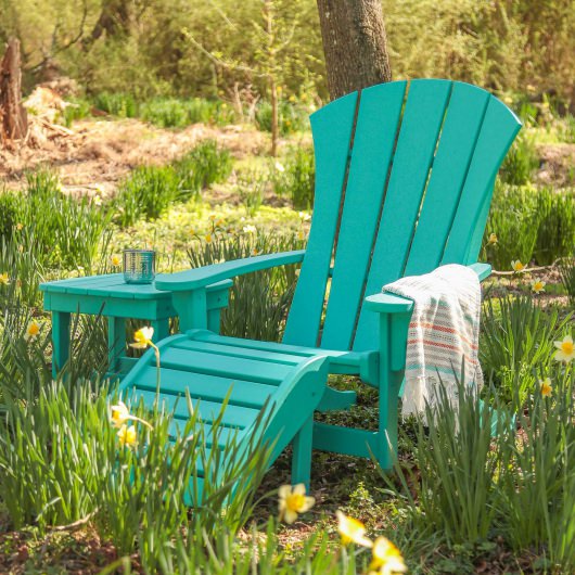 DURAWOOD® Poly 3 Piece Sunrise Adirondack Chair Set