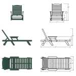 DURAWOOD® Poly Chaise Lounge With Folding Arms