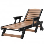 DURAWOOD® Poly Chaise Lounge With Folding Arms