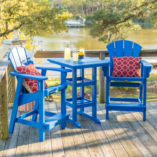DURAWOOD® Poly 3 Piece Sunrise Counter Height Set