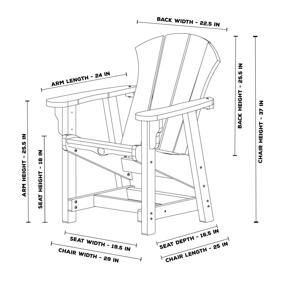 DURAWOOD® Poly Sunrise Conversation Chair