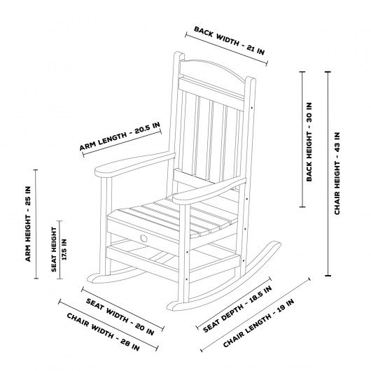 DURAWOOD® Poly Porch Rocker
