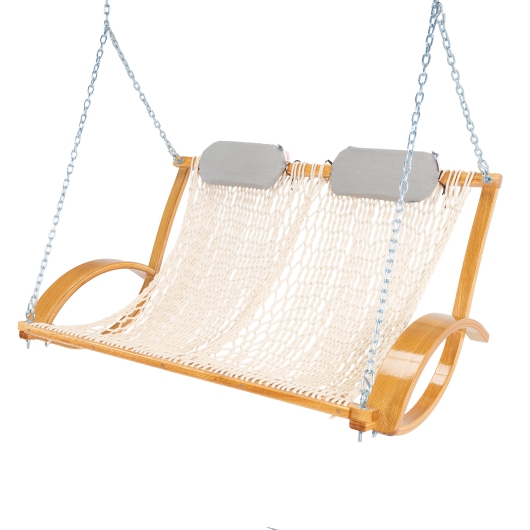 DURACORD® Curved Arm Double Rope Swing - Oatmeal
