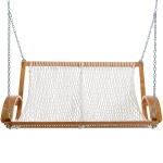 Double Duracord Rope Curved Arm Swing - White