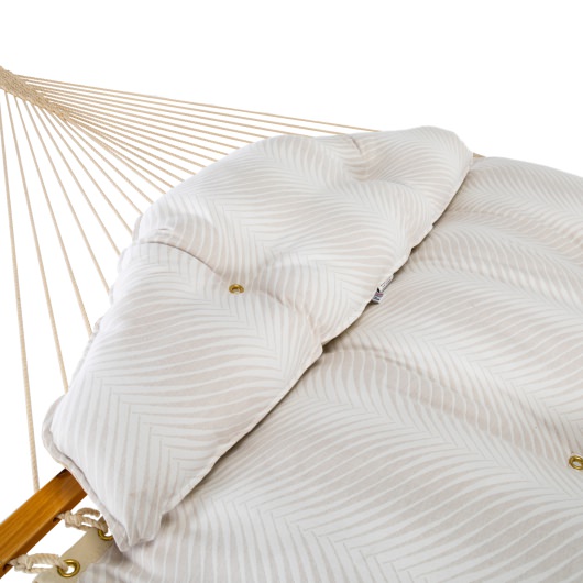 Large Sunbrella Tufted Hammock with Detachable Pillow - Clock Out Cloud