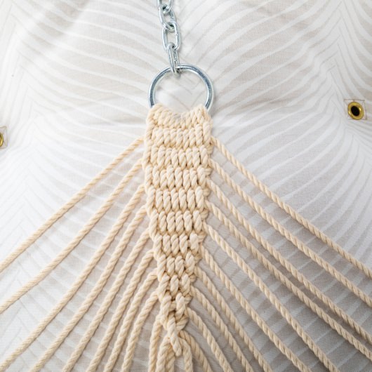 Large Sunbrella Tufted Hammock with Detachable Pillow - Clock Out Cloud