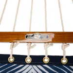 Large Sunbrella Tufted Hammock with Detachable Pillow - Clock Out Indigo