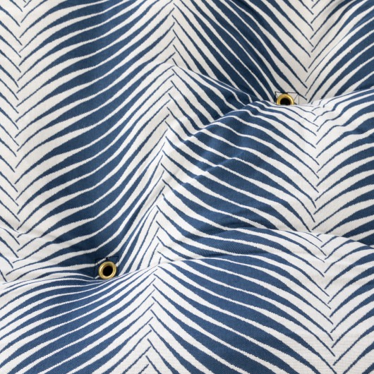 Large Sunbrella Tufted Hammock with Detachable Pillow - Clock Out Indigo