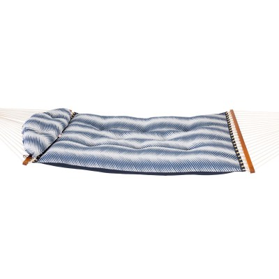 Large Sunbrella Tufted Hammock with Detachable Pillow - Clock Out Indigo