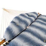 Large Sunbrella Tufted Hammock with Detachable Pillow - Clock Out Indigo