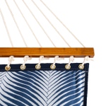 Large Sunbrella Tufted Hammock with Detachable Pillow - Clock Out Indigo