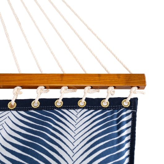 Large Sunbrella Tufted Hammock with Detachable Pillow - Clock Out Indigo