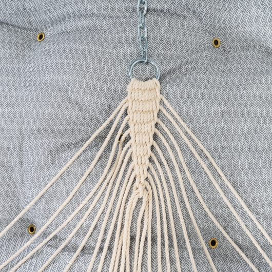 Large Bella Dura Tufted Hammock with Detachable Pillow - Festoon Pewter