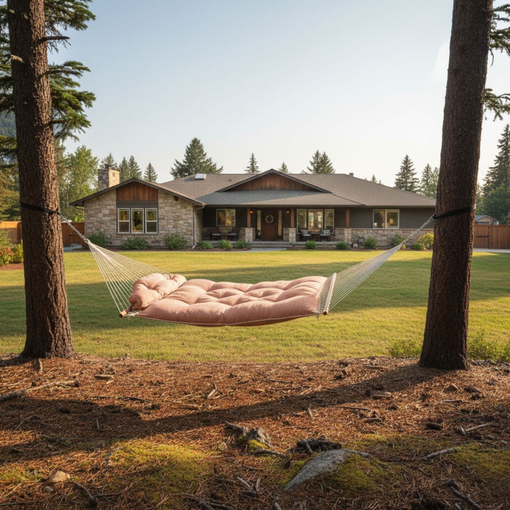 Large Bella Dura Tufted Hammock with Detachable Pillow - Lansinger Flamingo