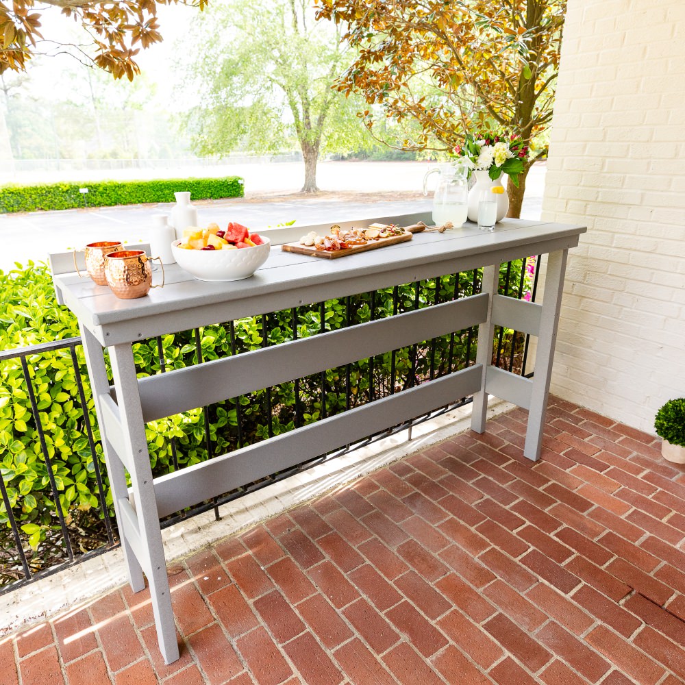 DURAWOOD® Poly View Finder Bar Height Table - 16.5 in. x 72 in.