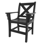 DURAWOOD® Poly Cross Back Dining Chair with Arms