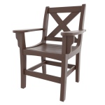 DURAWOOD® Poly Cross Back Dining Chair with Arms