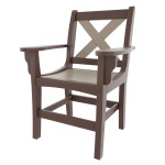 DURAWOOD® Poly Cross Back Dining Chair with Arms