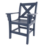 DURAWOOD® Poly Cross Back Dining Chair with Arms