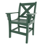 DURAWOOD® Poly Cross Back Dining Chair with Arms