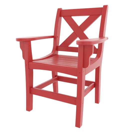 DURAWOOD® Poly Cross Back Dining Chair with Arms