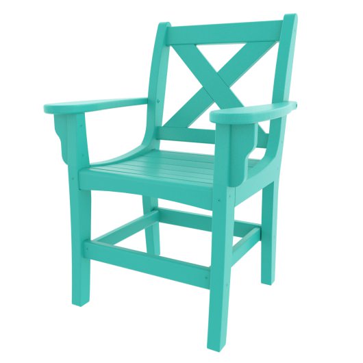DURAWOOD® Poly Cross Back Dining Chair with Arms
