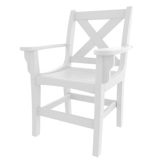 DURAWOOD® Poly Cross Back Dining Chair with Arms