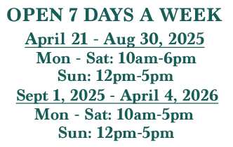 Open 7 Days Week.